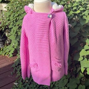 VGUC Matilda Jane Pink Cardigan with hood